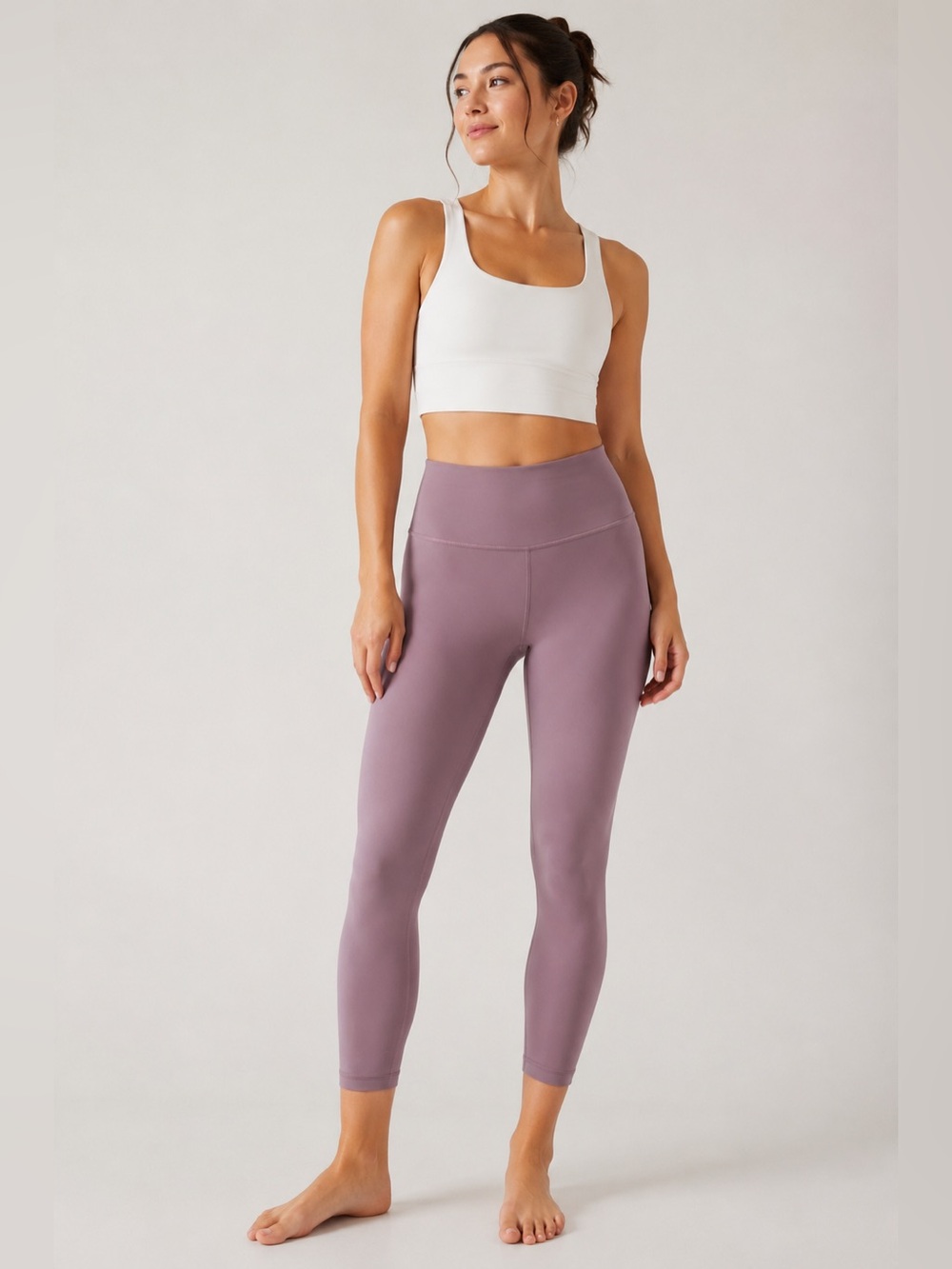 Athleta High Rise 7/8 Leggings Size M Mauve Performance